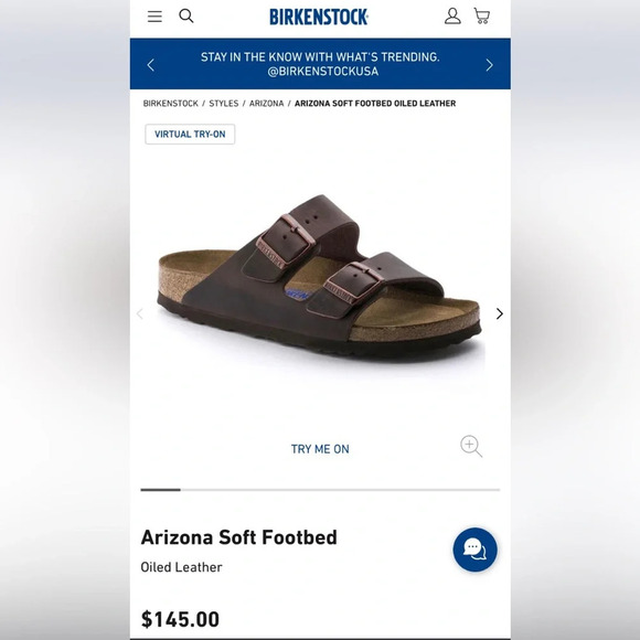 Birkenstock Arizona Soft Footbed Oiled Leather in Color Habana - Picture 1 of 7